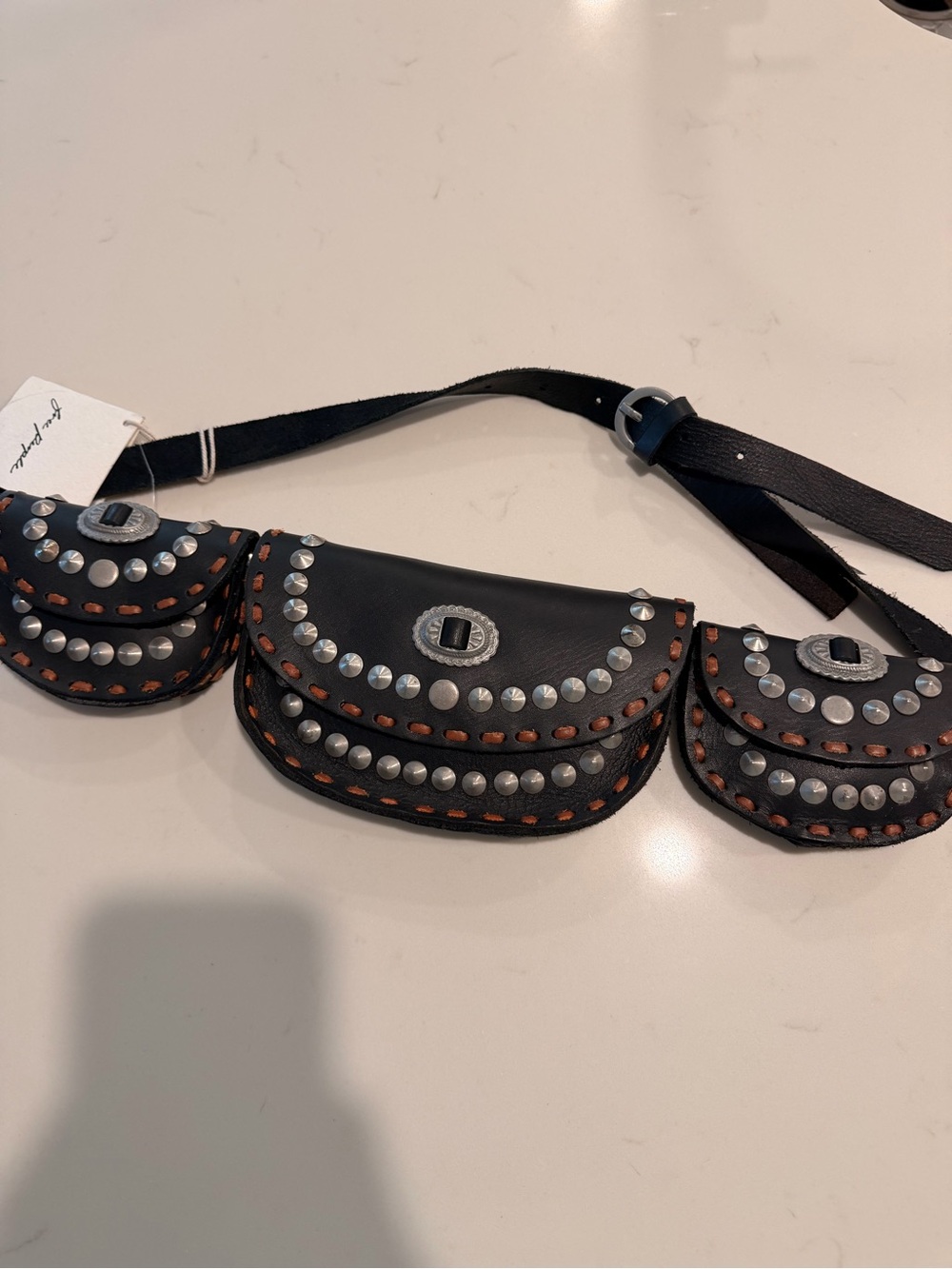 Free people Lucky Stars Pocket Belt Sz M/L - Picture 3 of 5